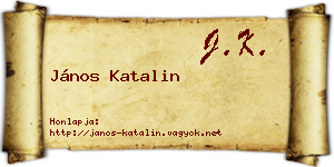 János Katalin névjegykártya