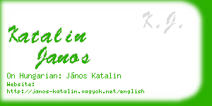 katalin janos business card